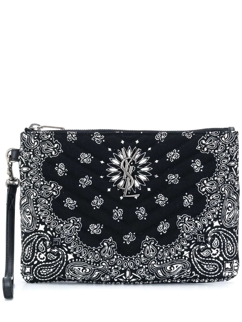 paisley print clutch - 1