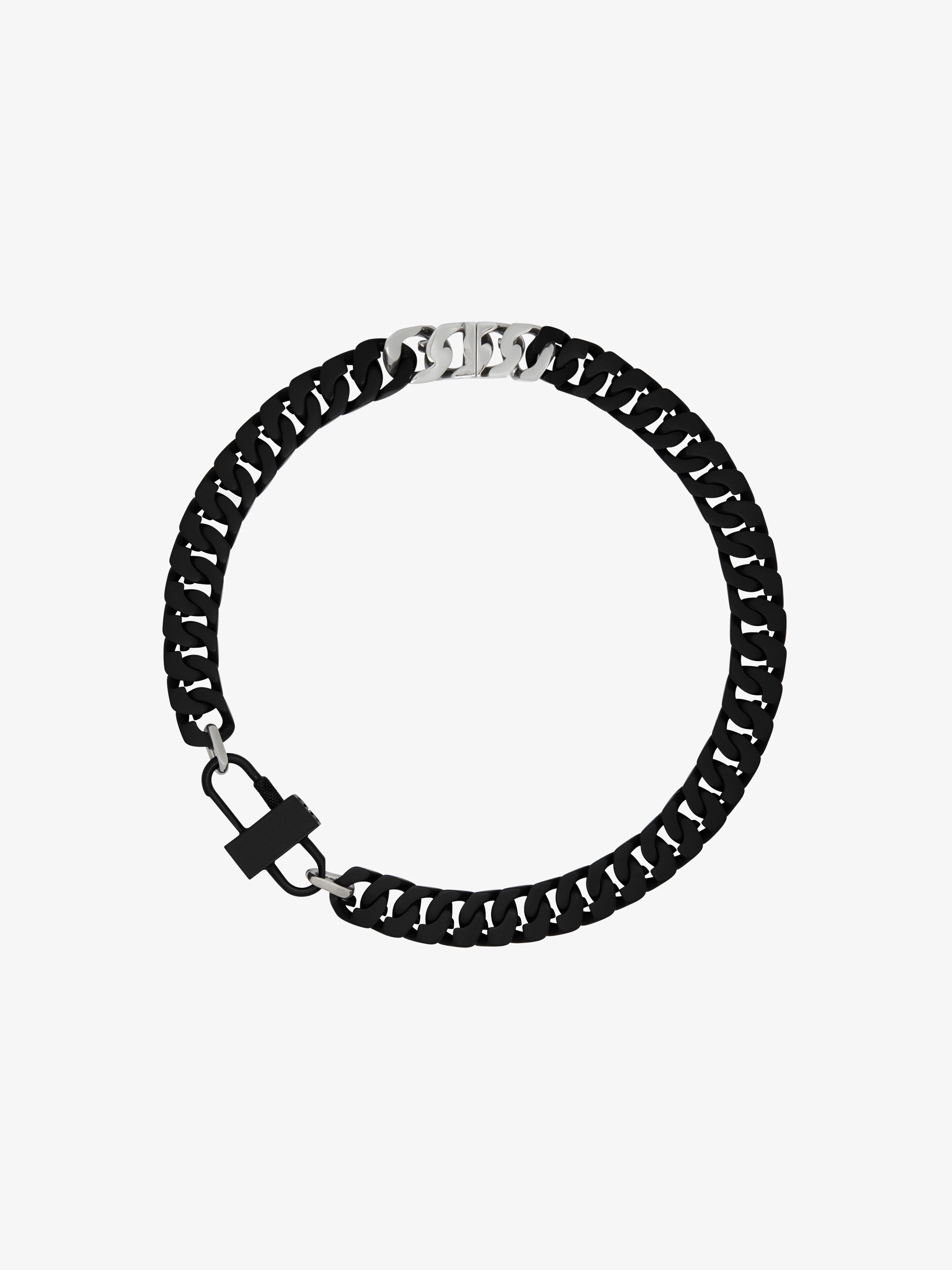 G CHAIN NECKLACE WITH CRYSTALS - 5