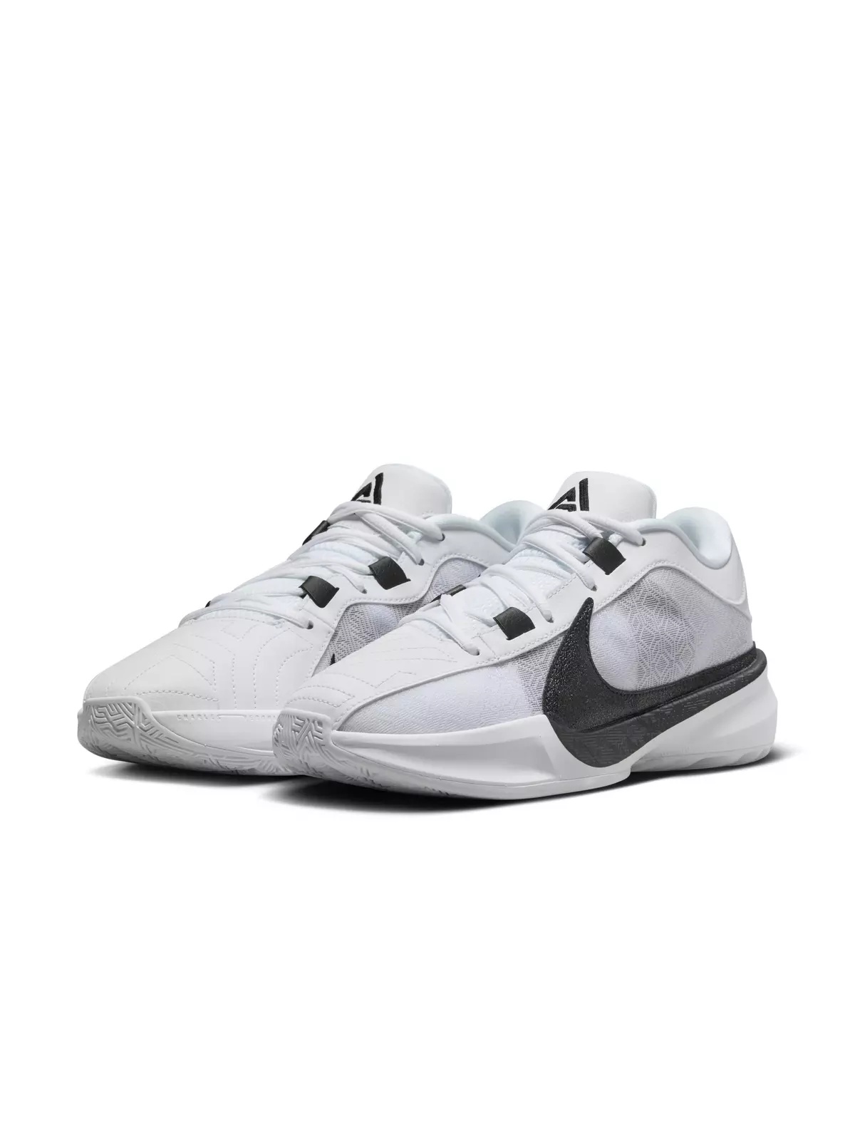Zoom Freak 5 (Team) "White/Black/White" Men's Basketball Shoe - 3