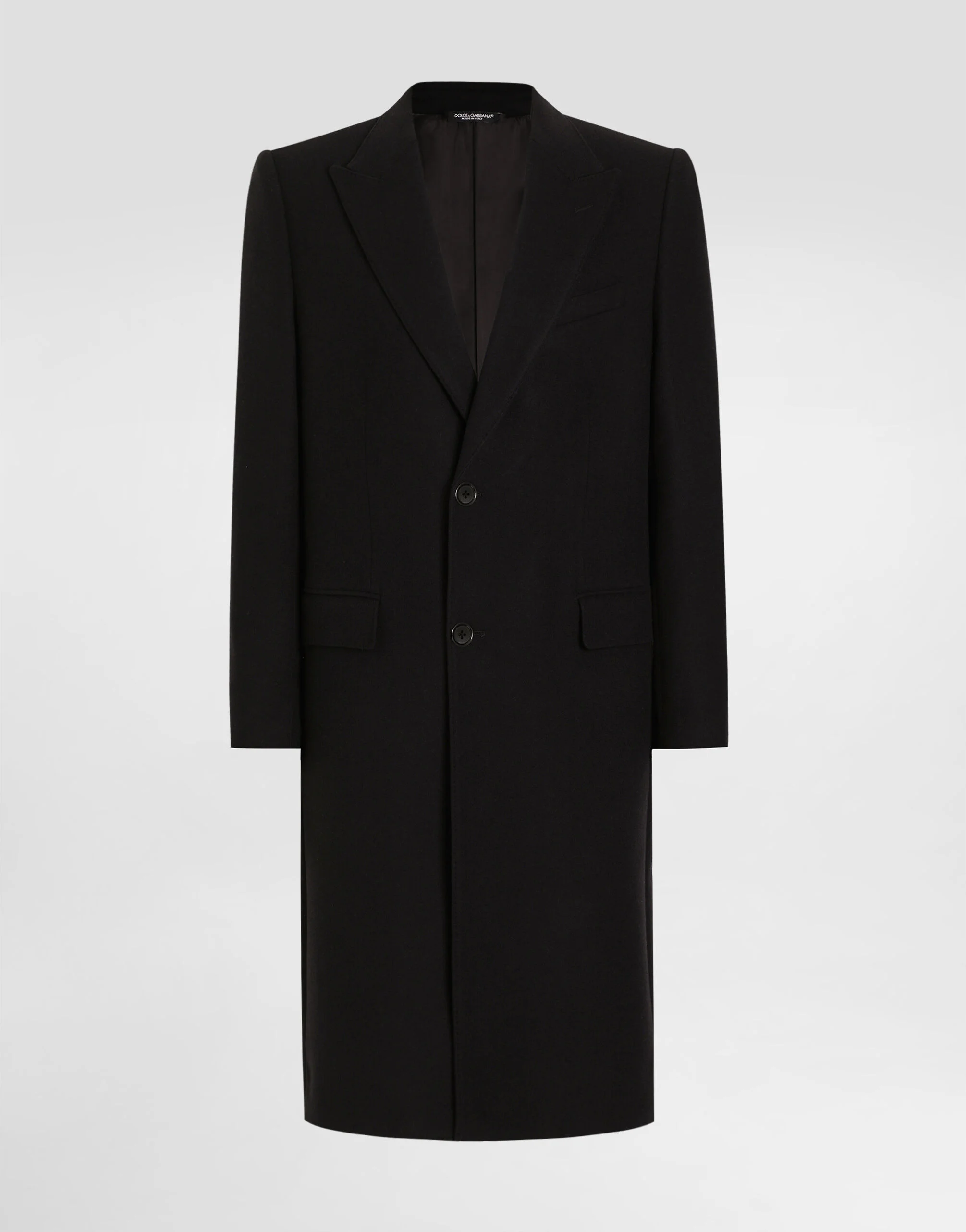 Single-breasted wool coat - 1