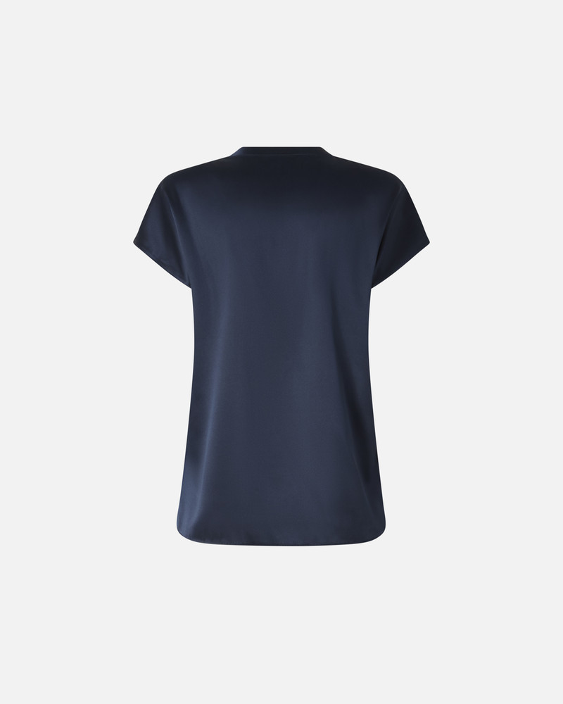 PINKO STRETCH SILK SATIN BLOUSE WITH ROUND NECKLINE outlook