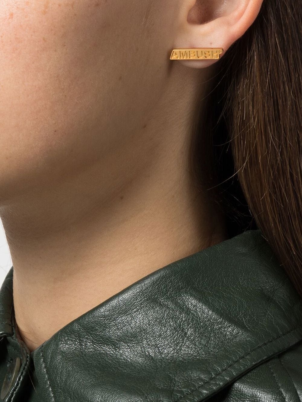 logo plaque earring - 2