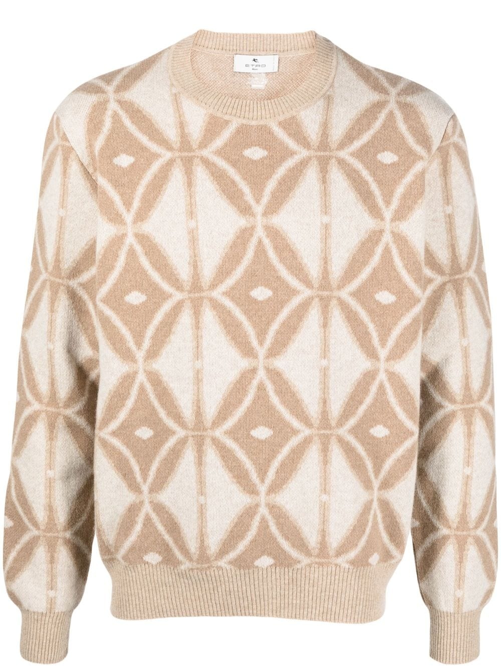 intarsia-knit wool jumper - 1