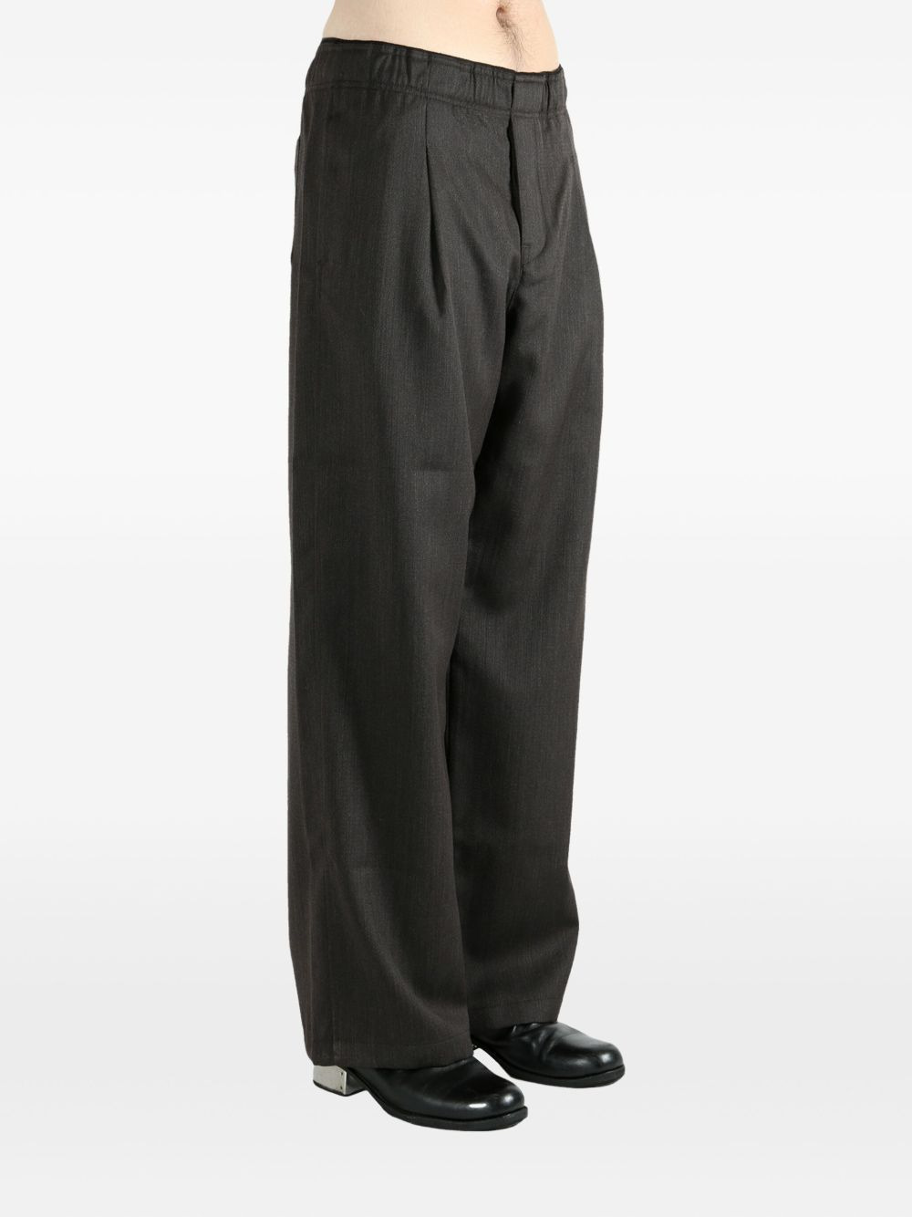 pleated-front trousers - 3