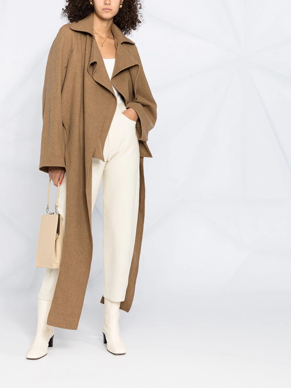 asymmetric panel coat - 2