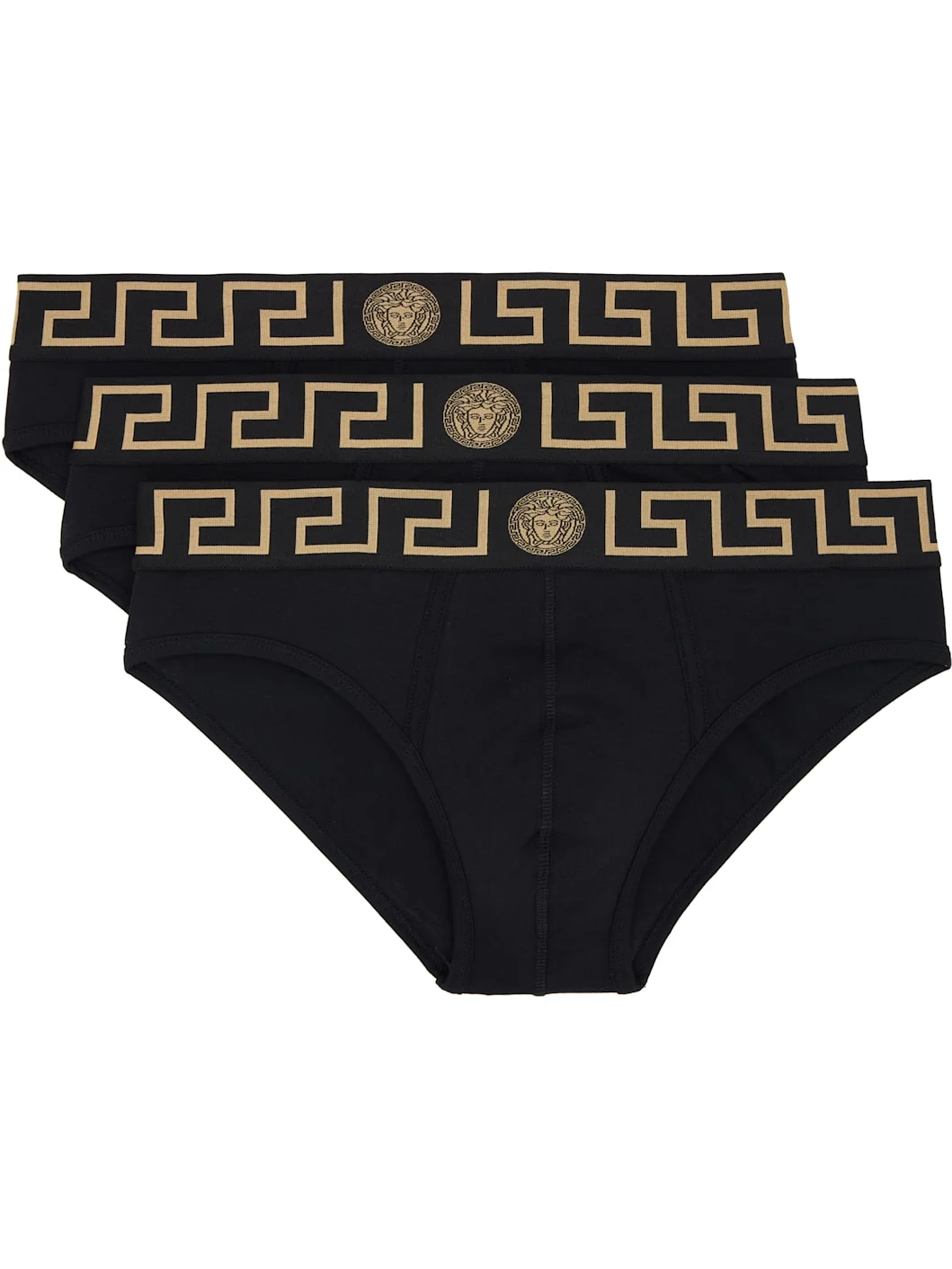 Three-Pack Black Jersey Briefs - 1