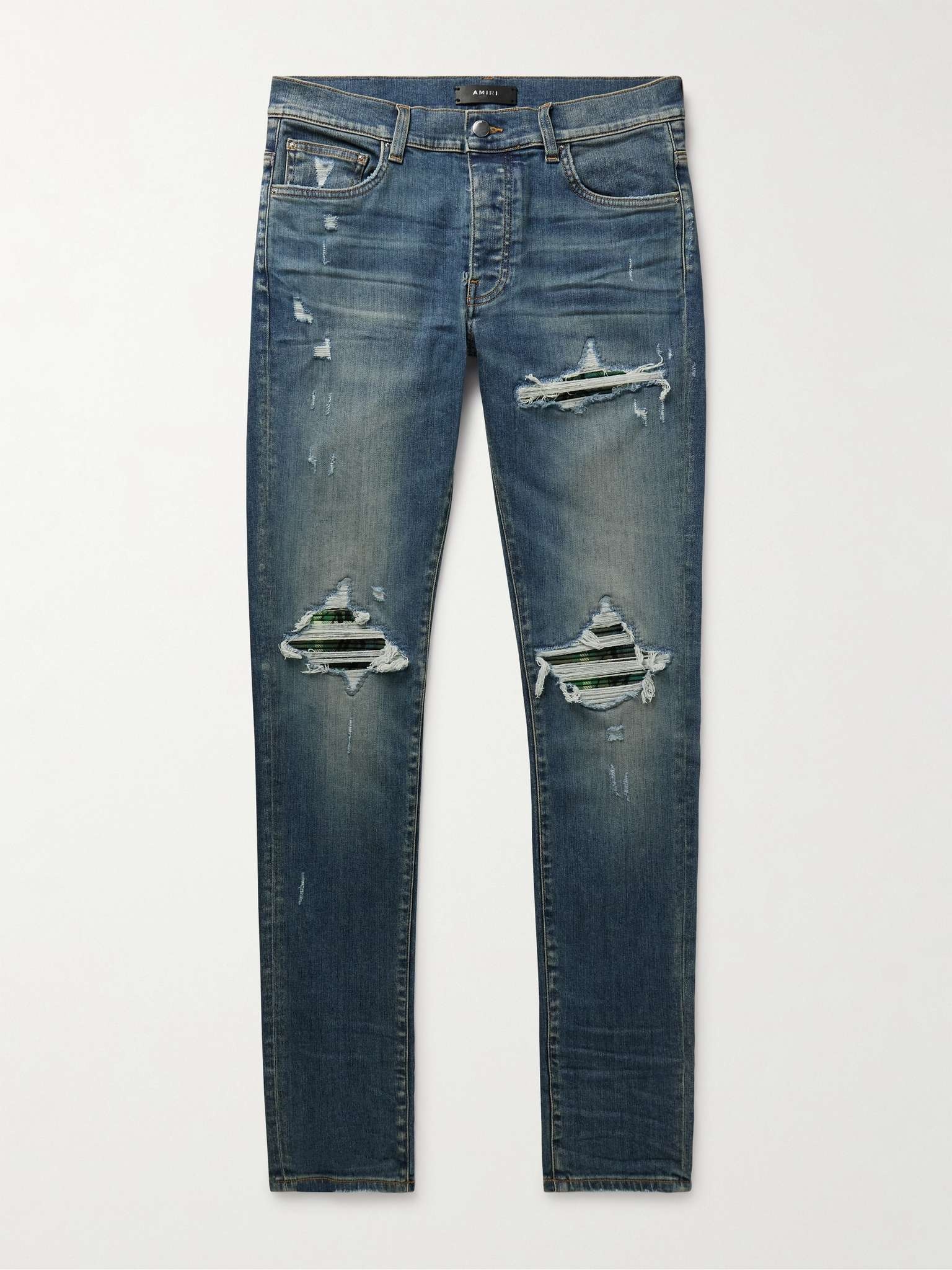 MX1 Skinny-Fit Panelled Distressed Jeans - 1