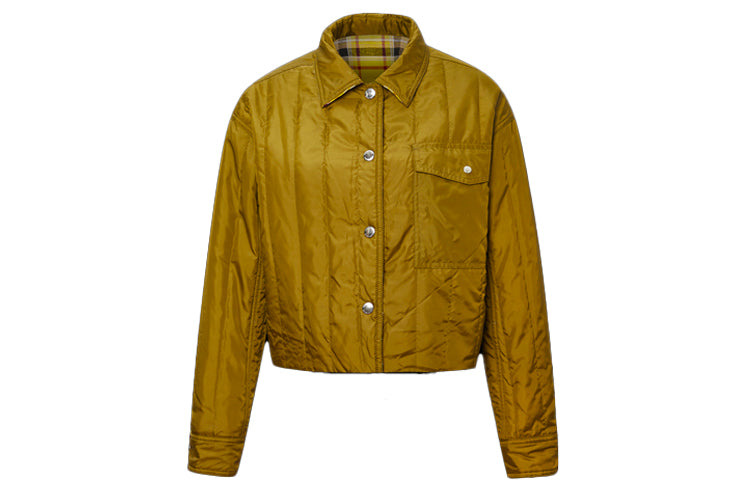 (WMNS) Converse Reversible Plaid Shirt Jacket 'Yellow' 10019436-A03 - 3