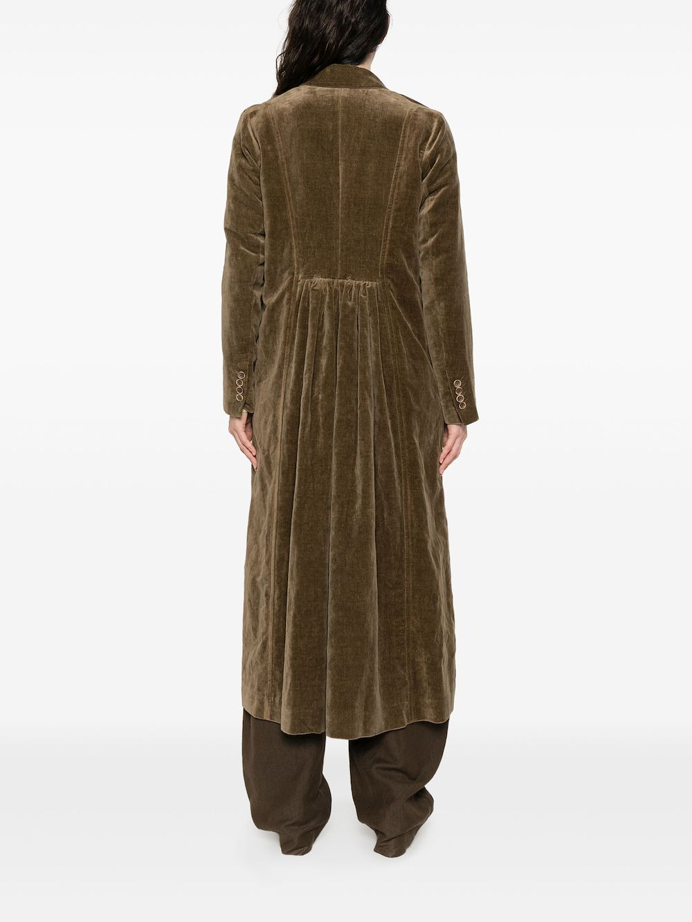 Camelot double-breasted corduroy coat - 4