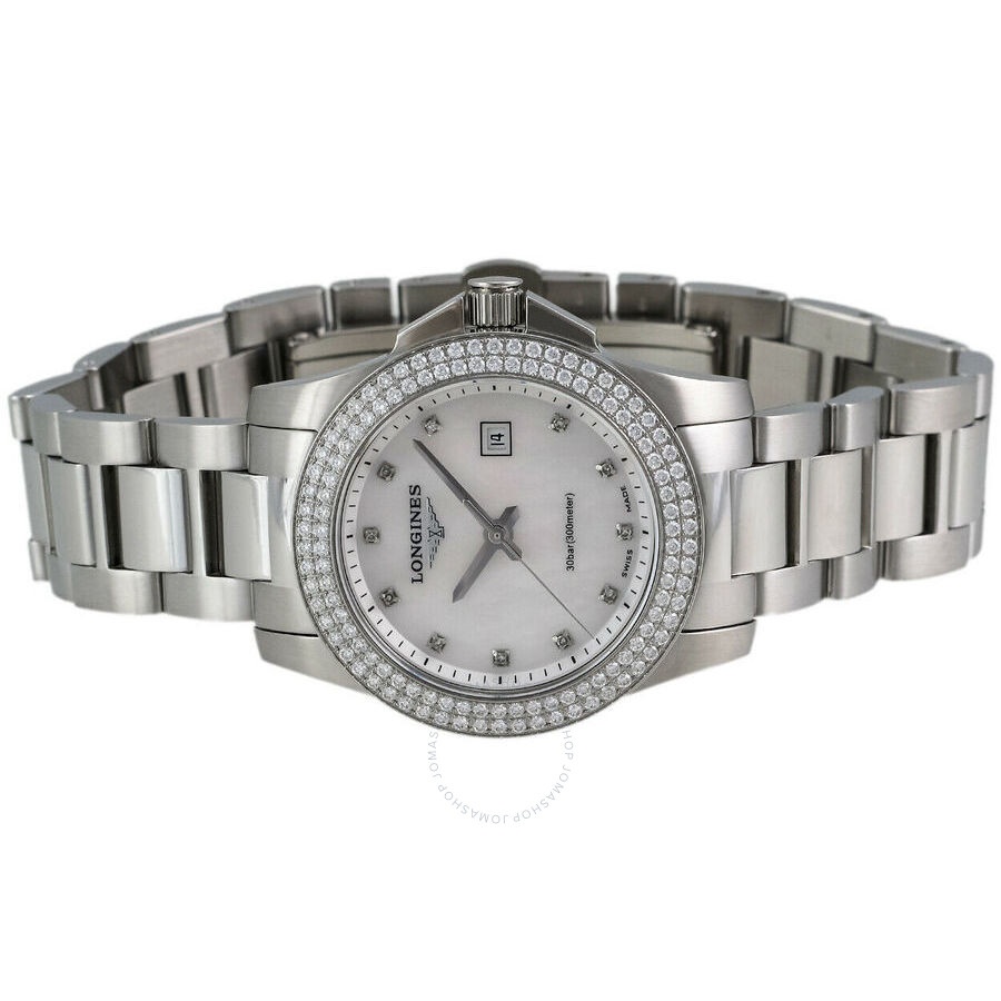 Longines Conquest Quartz Diamond Ladies Watch L3.258.0.87.6 - 2