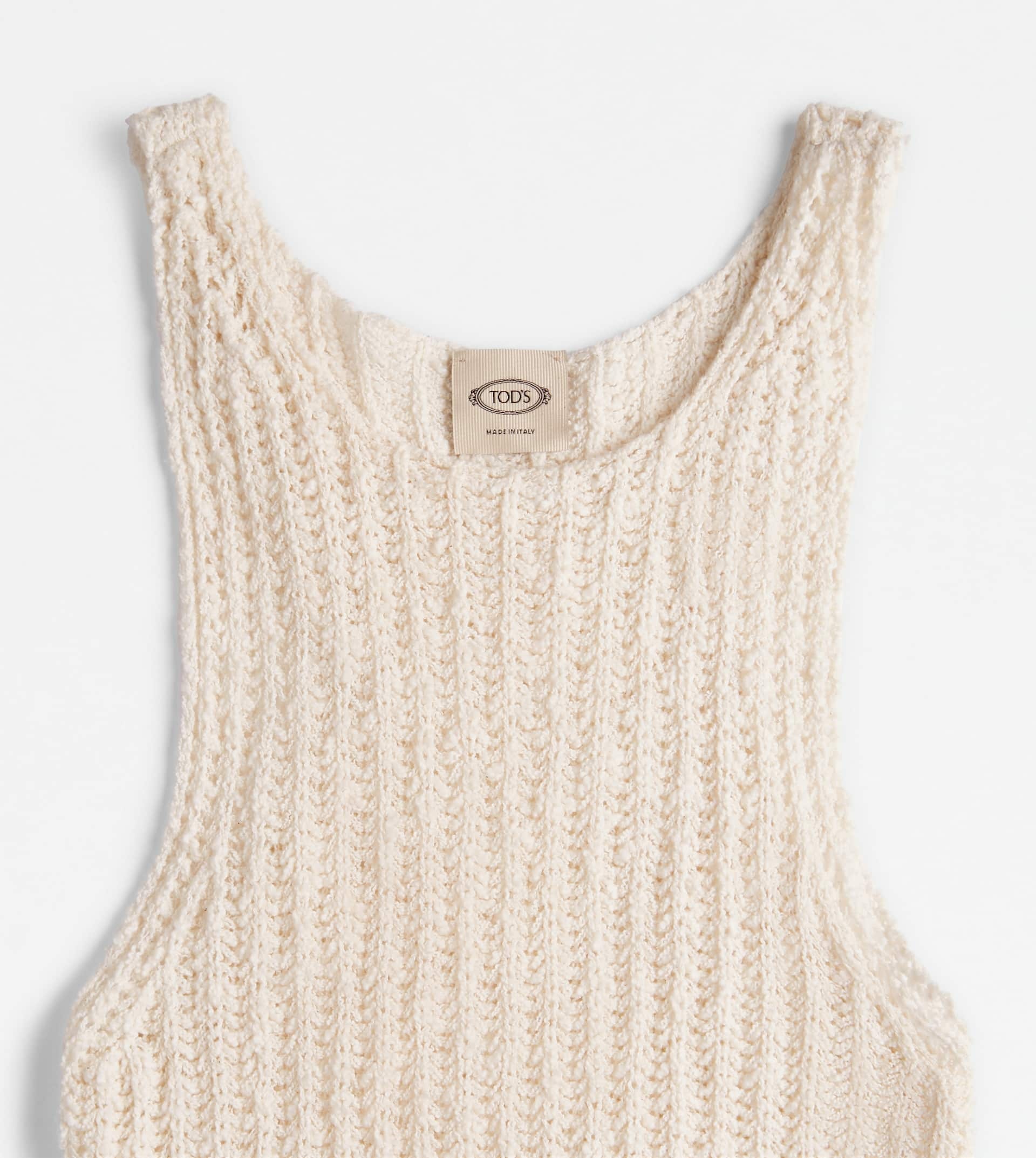 LONG DRESS IN KNIT - WHITE - 3