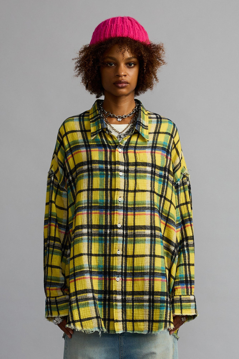 SHREDDED SEAM DROP NECK SHIRT 4