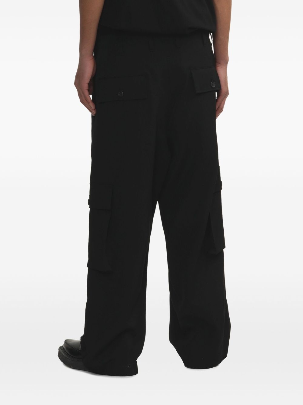 multi-pocket wool trousers - 4