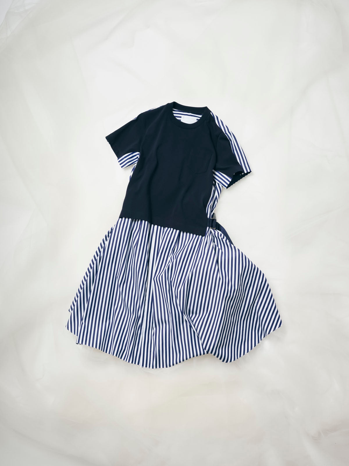 Cotton Knit x Cotton Poplin Dress - 2