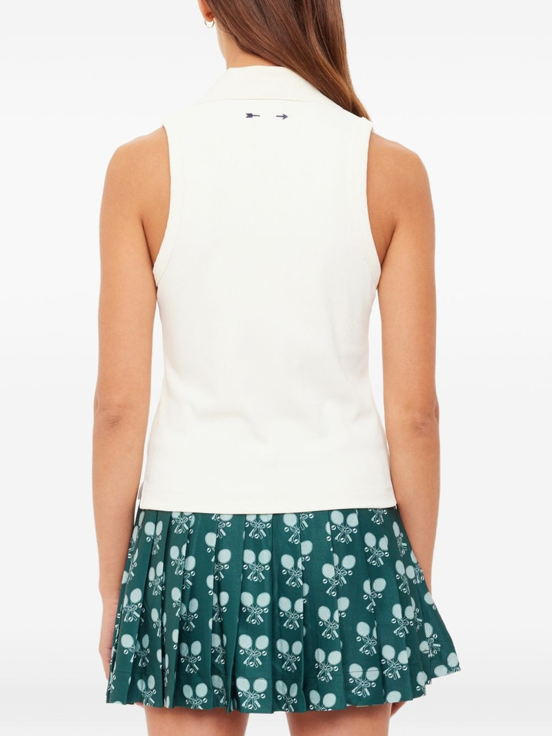collared sleeveless polo top 5