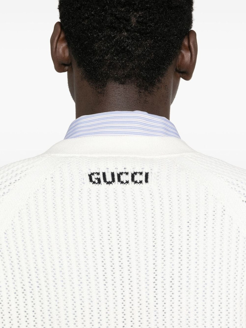 Sylvie Web-stripe cardigan 5