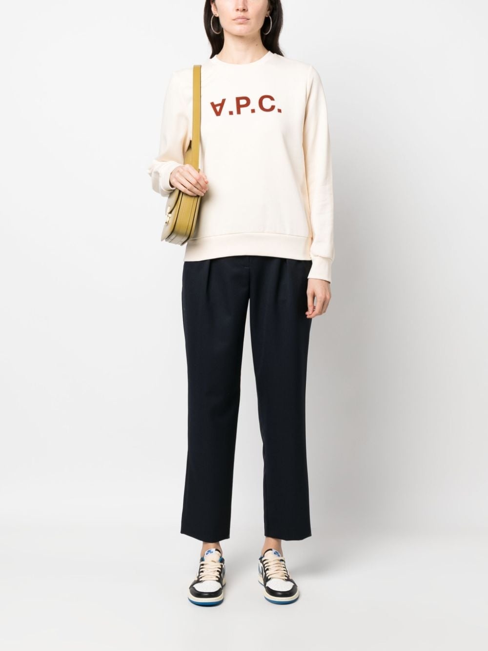 A.P.C. logo-print cotton sweatshirt | farfetch | REVERSIBLE