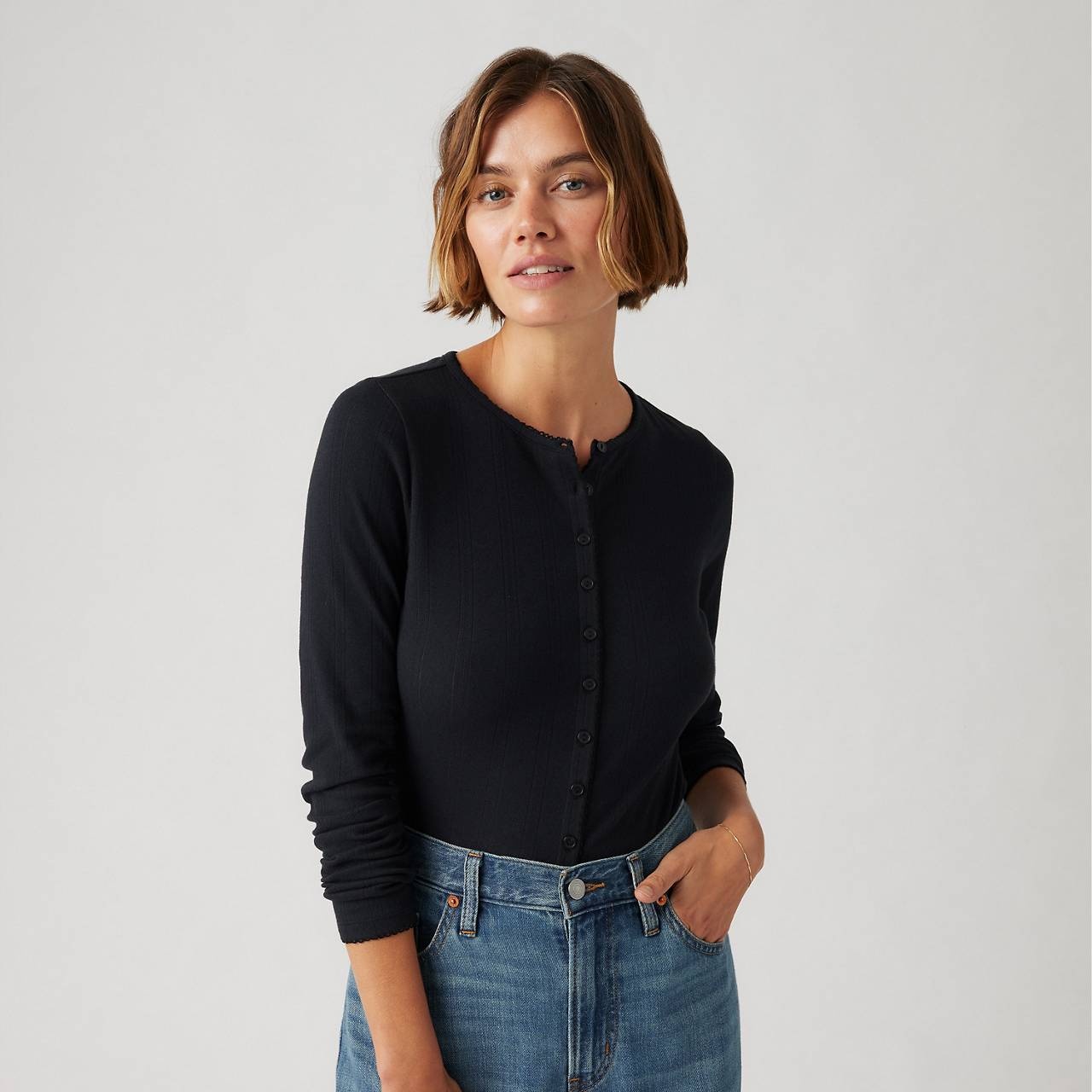 DRY GOODS WOMEN'S POINTELLE LONG SLEEVE T-SHIRT - 3