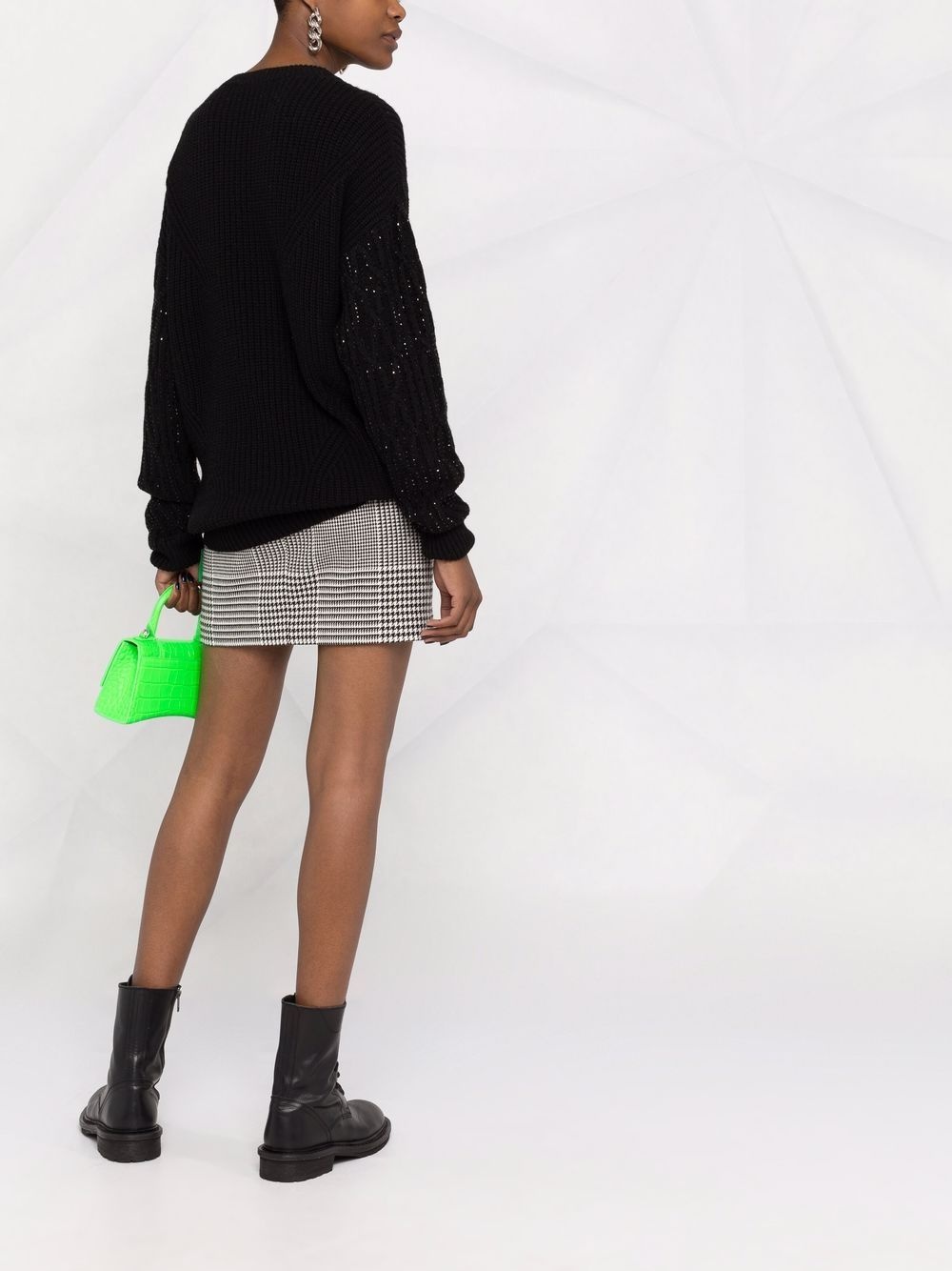 crystal-embellished knitted jumper - 4