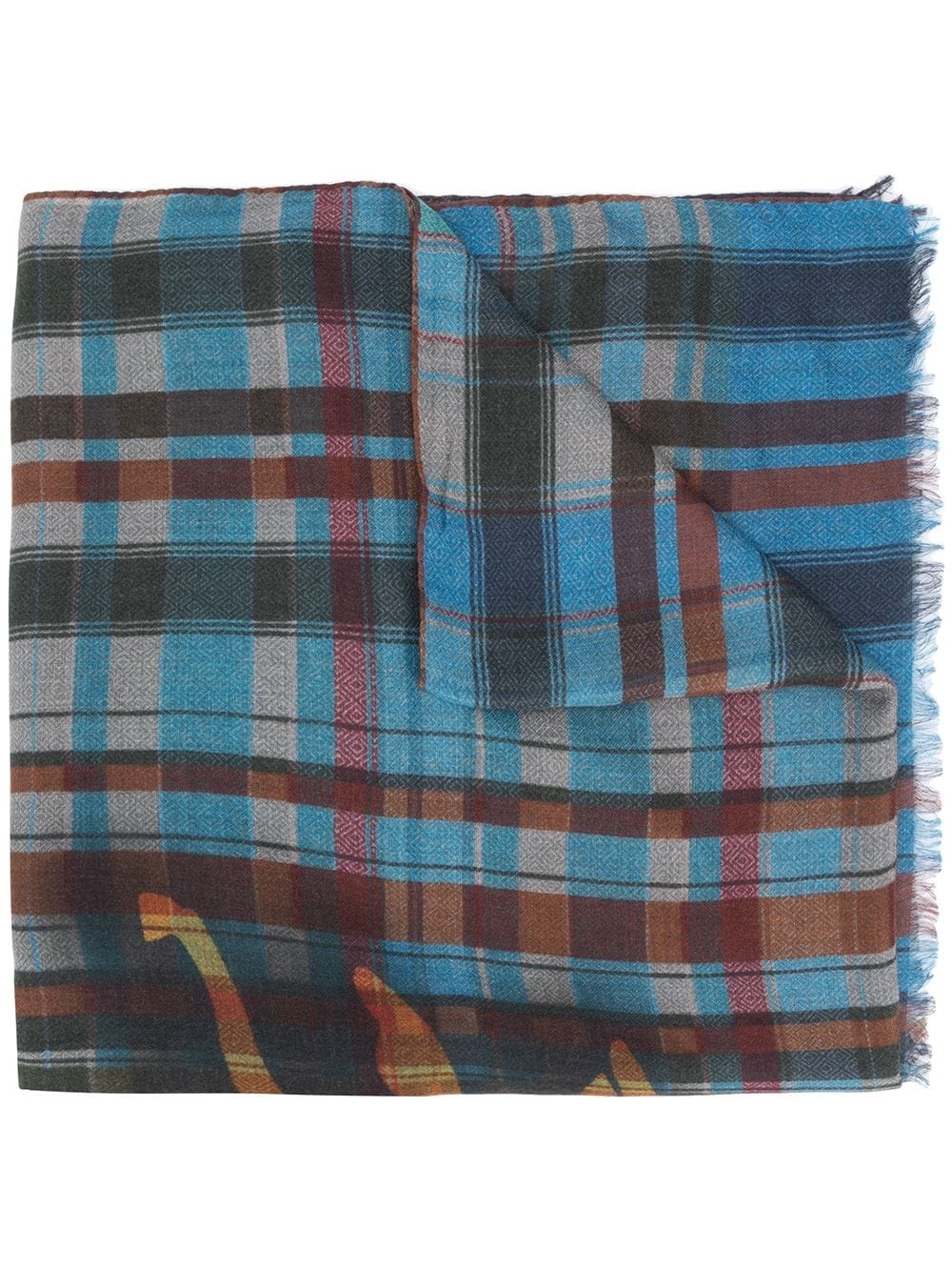 check print selvedge scarf - 1