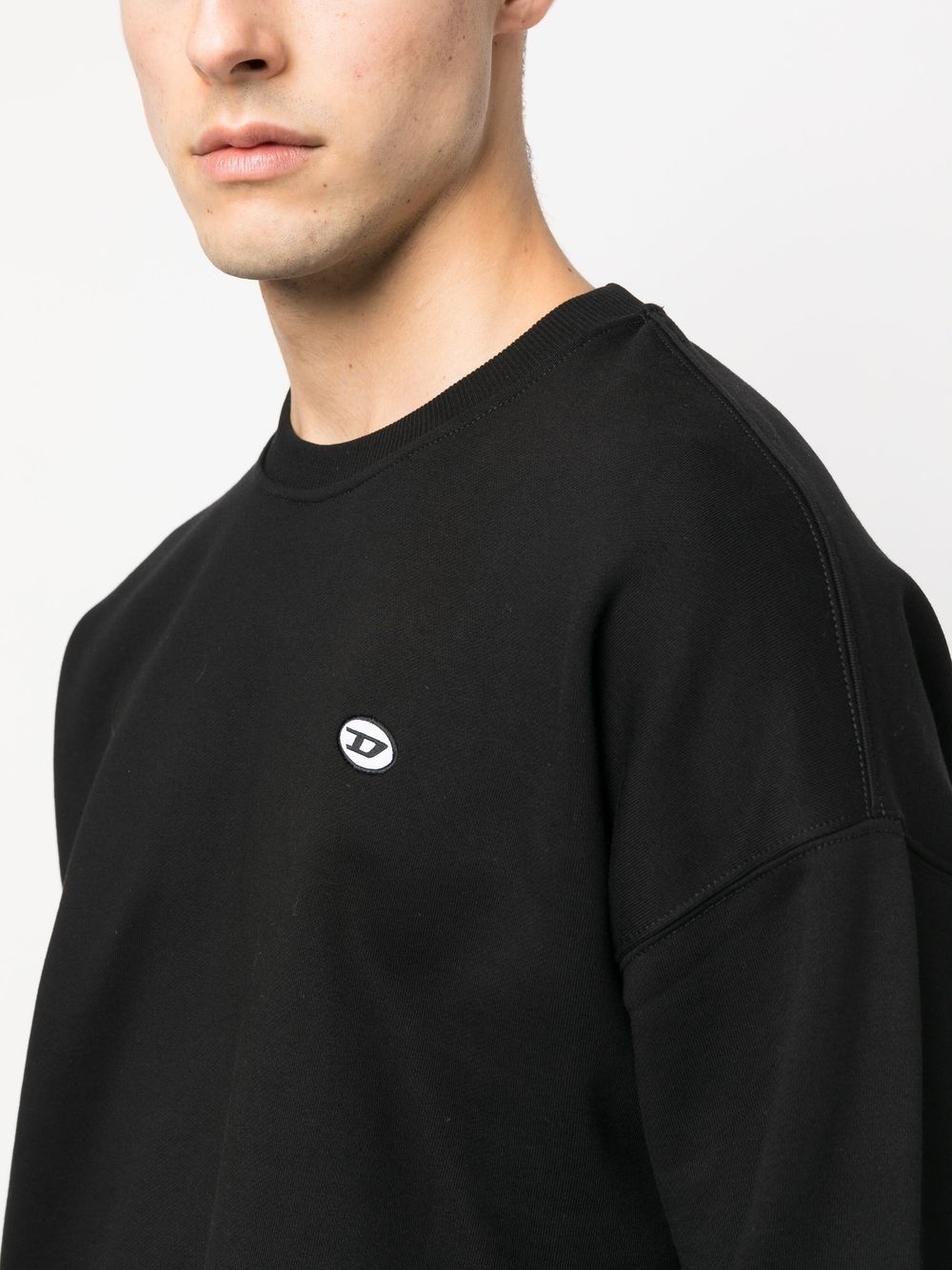 logo embroidery cotton sweatshirt - 5