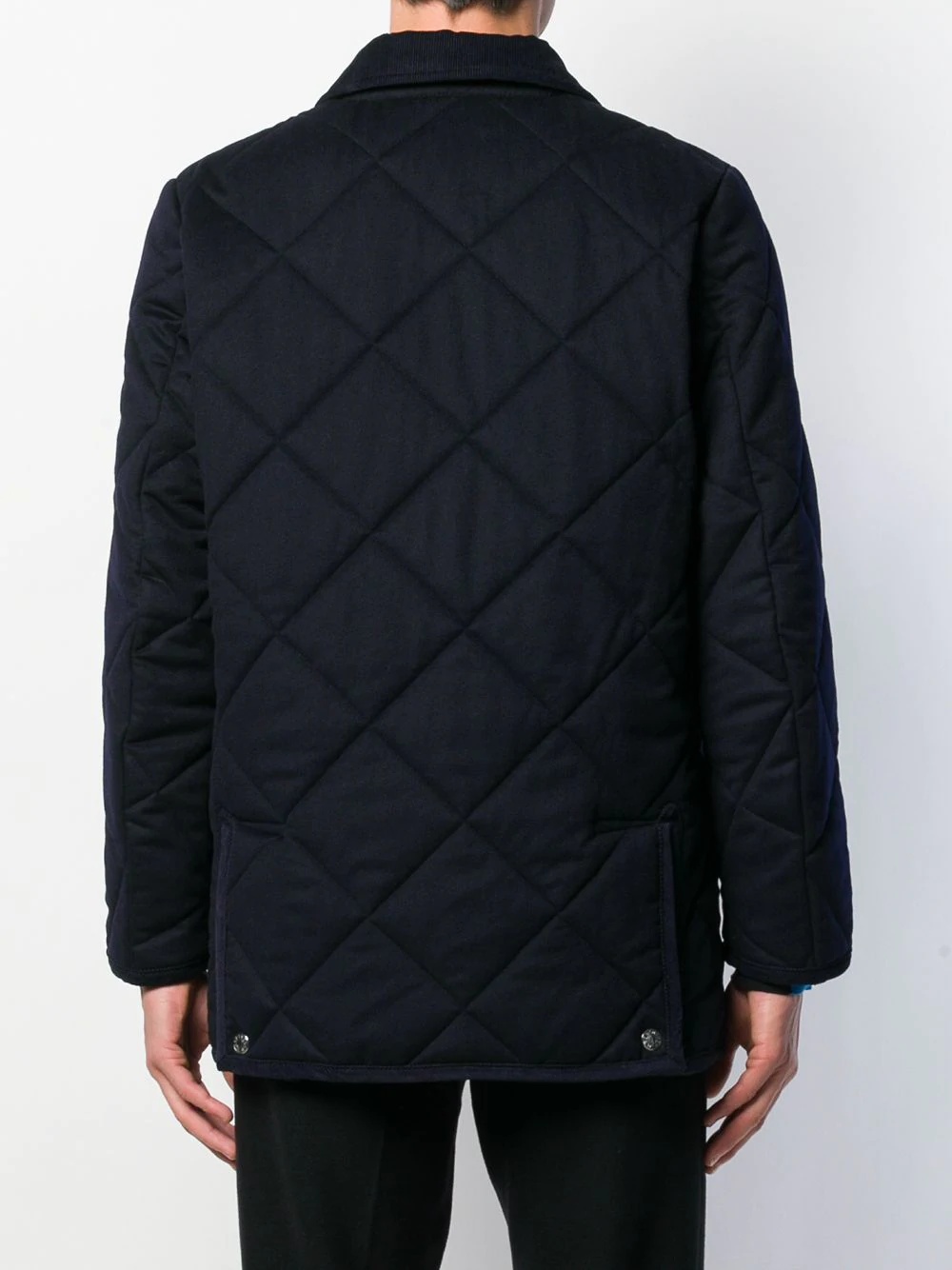 WAVERLY Navy Quilted Wool Jacket|GQ-1001 - 4