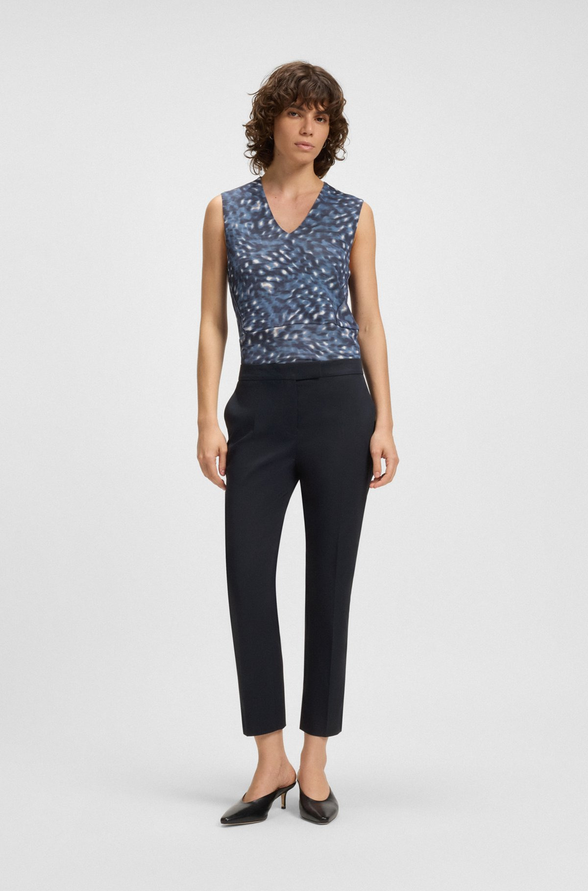 SLIM-FIT PANTS IN STRETCH COTTON - 3