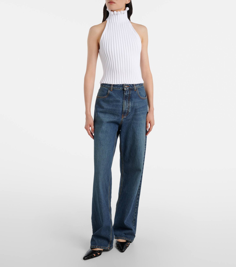 Alaïa Low-rise straight jeans outlook