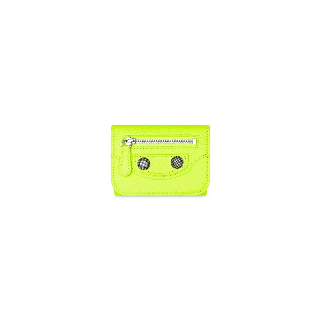 Women's Le Cagole Mini Wallet  in Fluo Yellow - 1