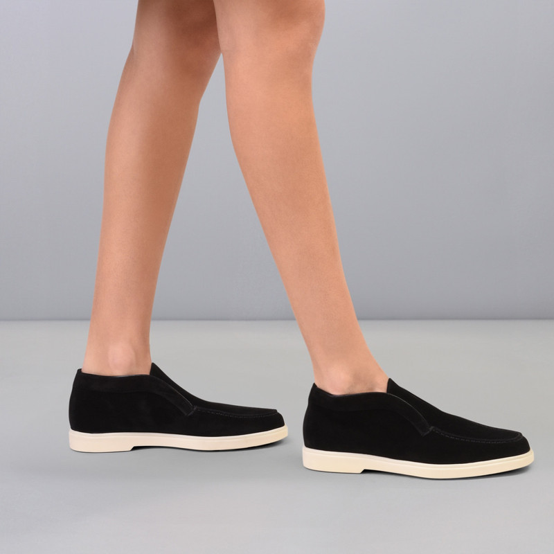 Santoni Women’s black suede desert boot outlook