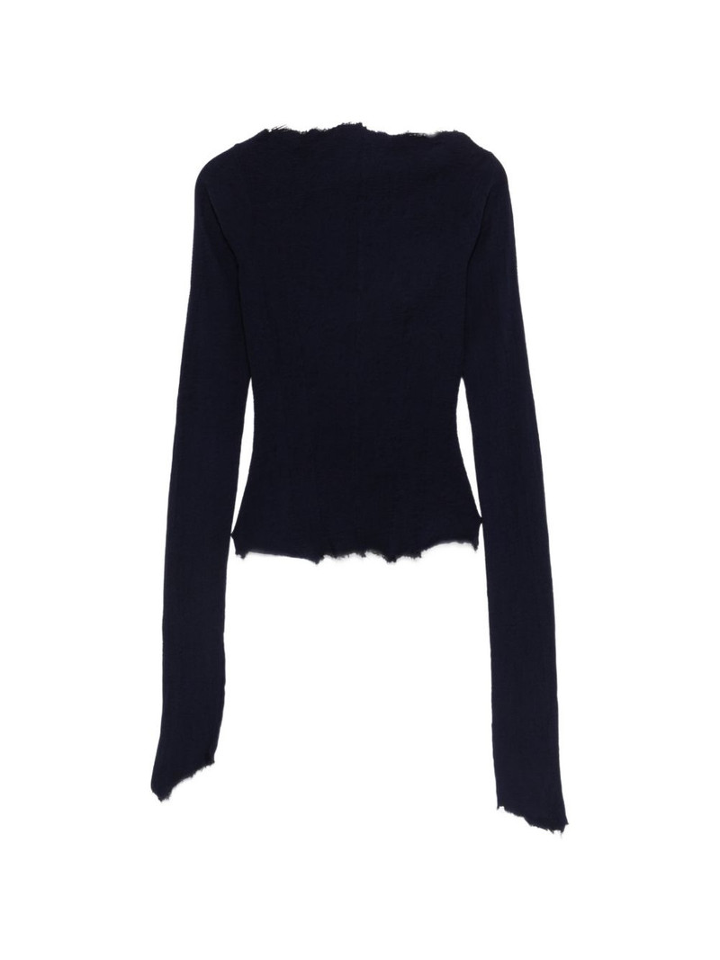 Marc Le Bihan frayed long-sleeved T-shirt outlook