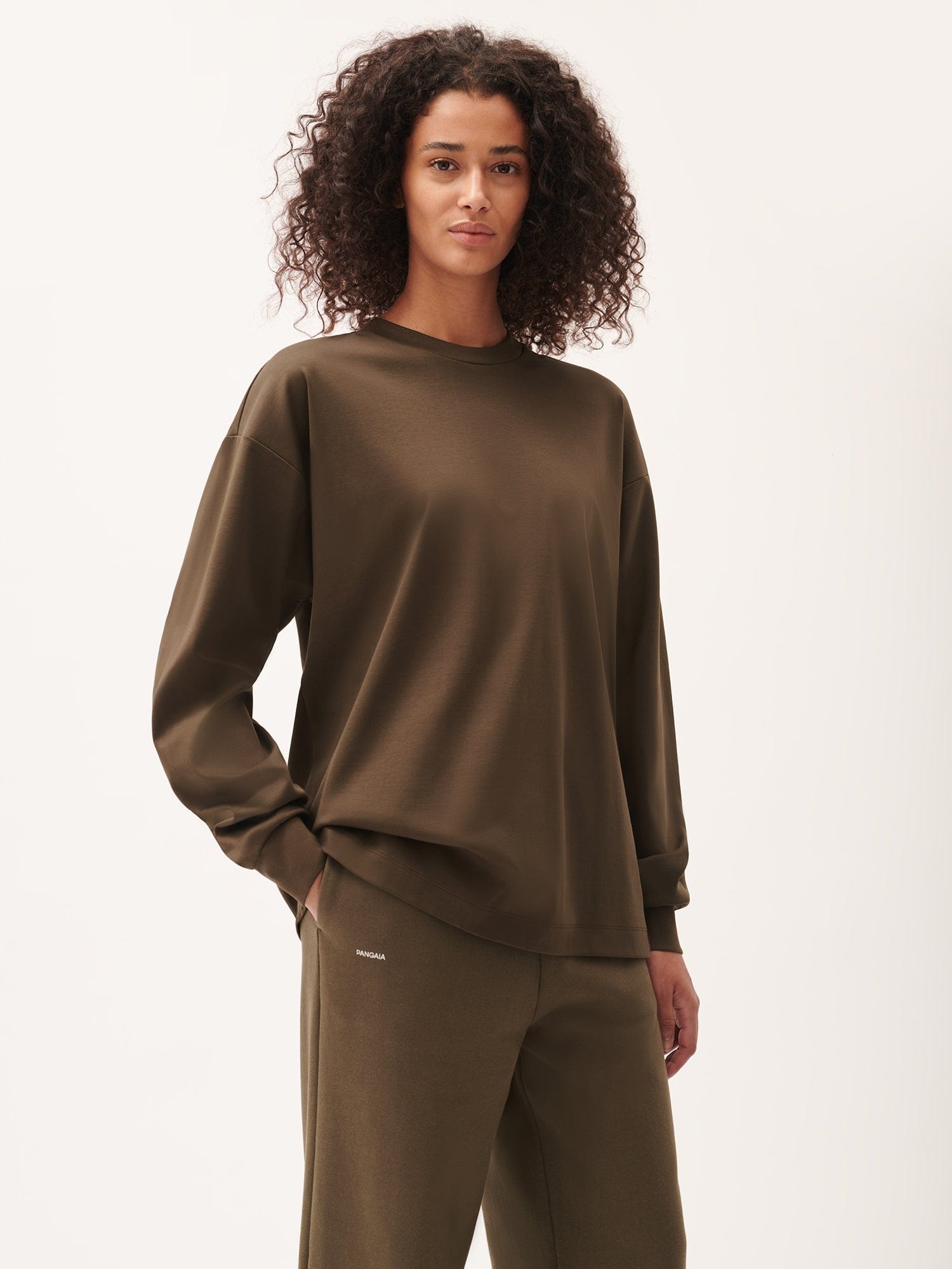 Womens DNA Long Sleeve T-Shirt - Cacoa Brown - 2