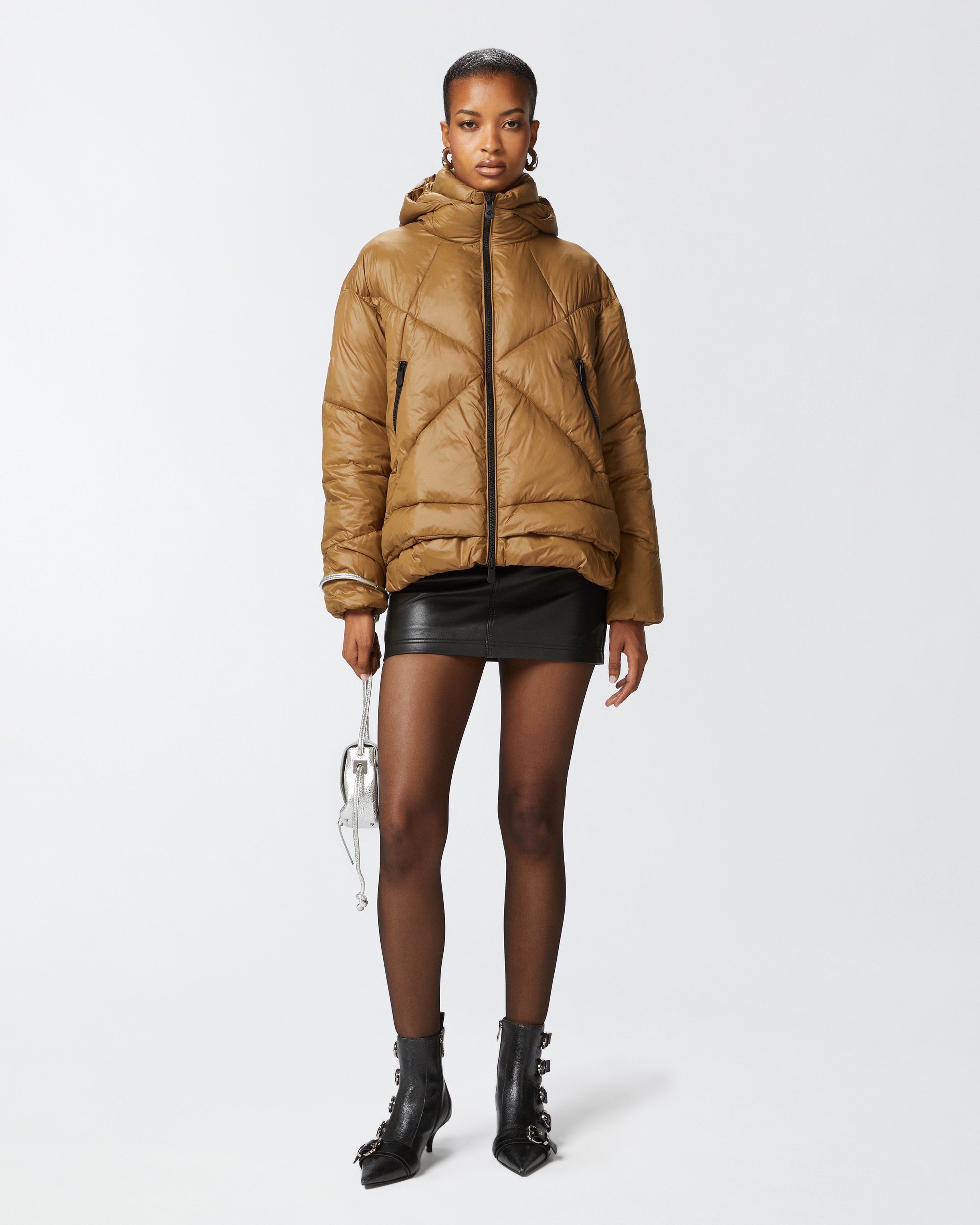 TECHNICAL CANVAS PADDED PUFFER WITH HOOD - 3