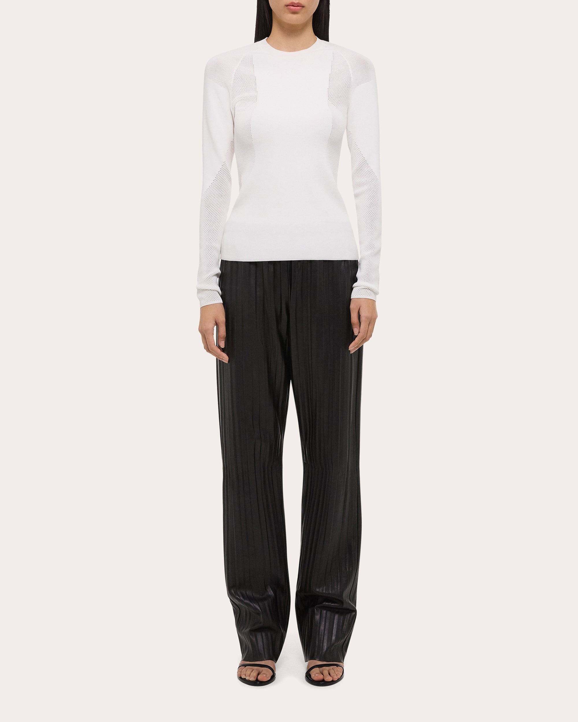 Mesh-Panel Long-Sleeve Sport Top - 4