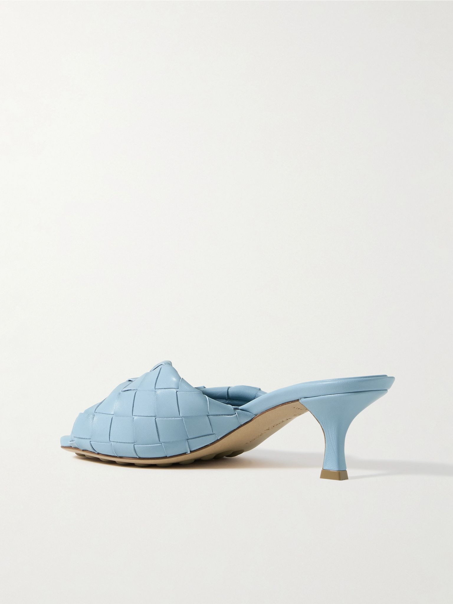 Blink twisted intrecciato leather mules Light blue - 3