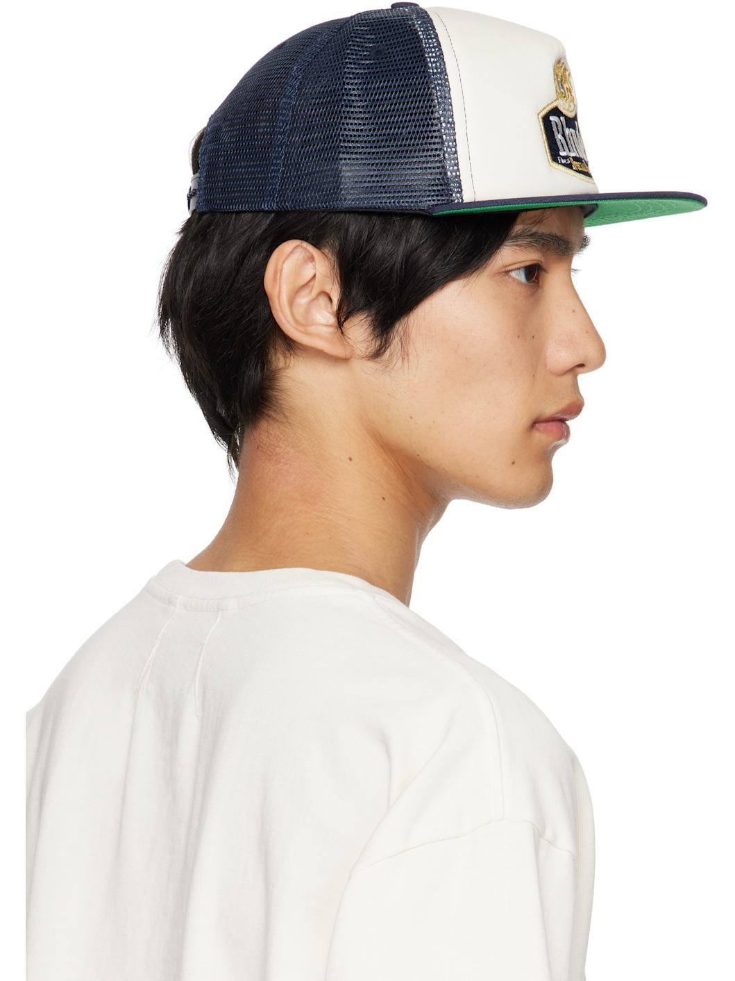 Navy Embroidered 'Special Blend' Trucker Cap - 3