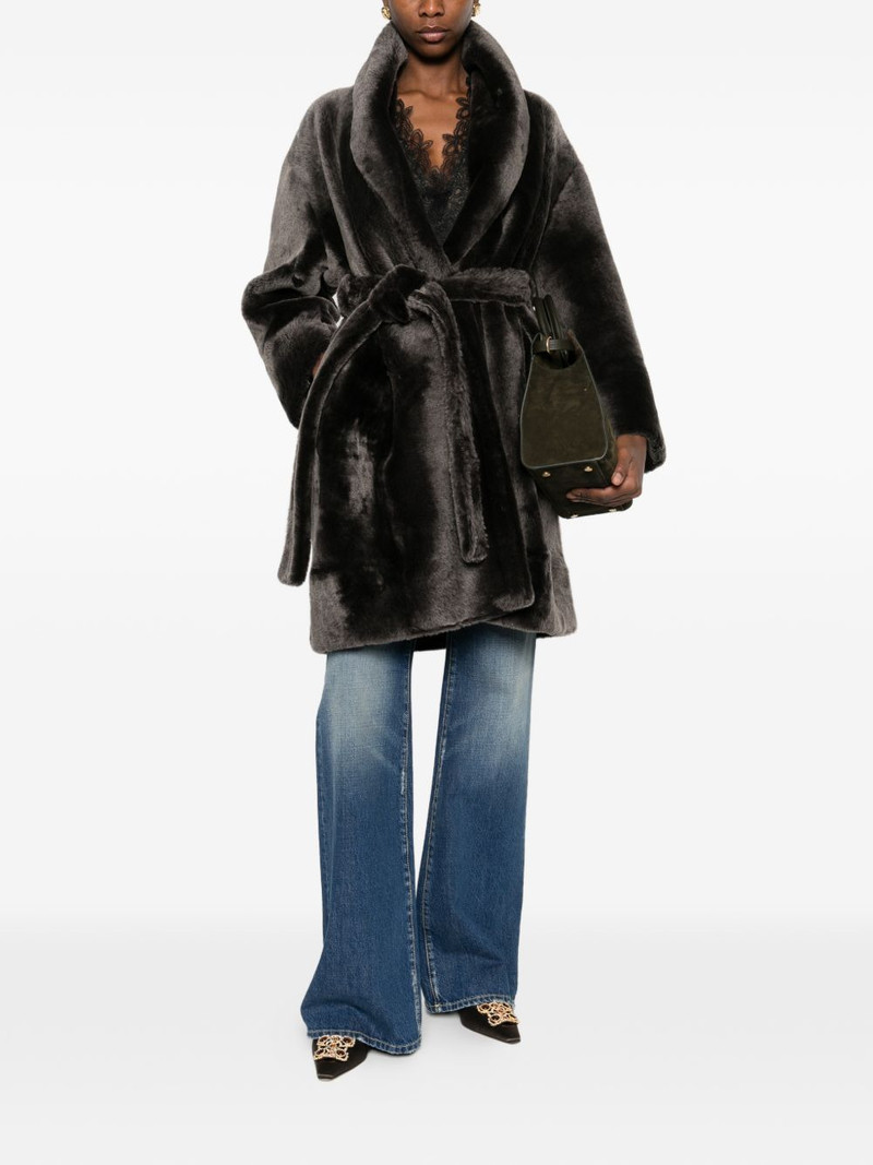 NOUR HAMMOUR Juno belted coat outlook