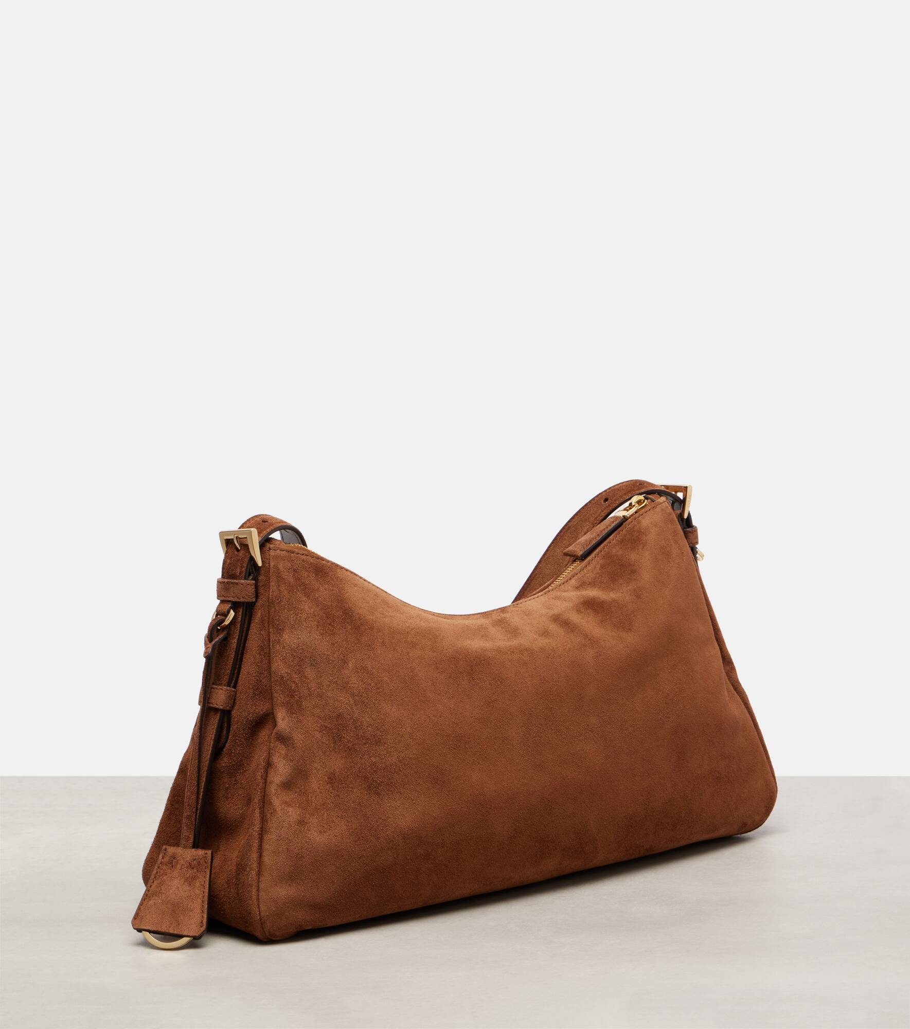 Prada Aimée Large suede shoulder bag - 4