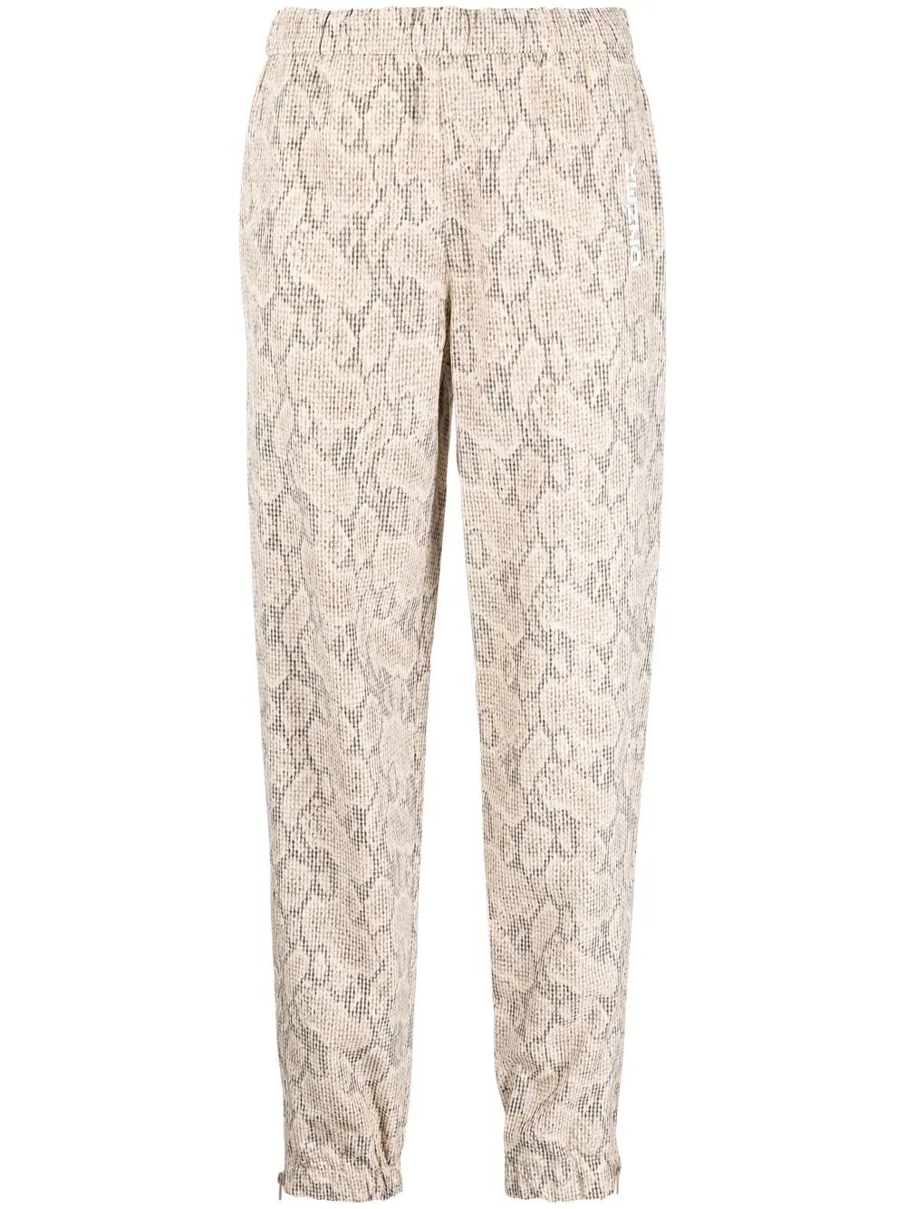 snakeskin-print trousers - 1