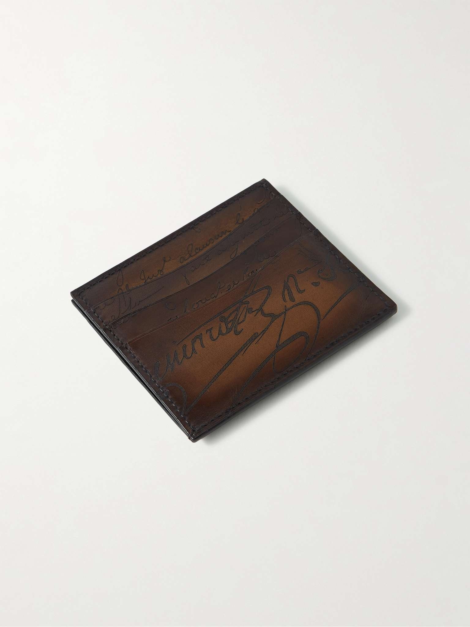 Bambou Scritto Leather Cardholder - 5