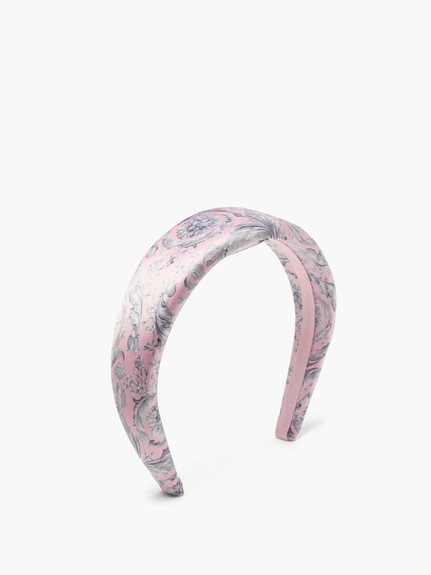 Baroque-print satin headband - 4