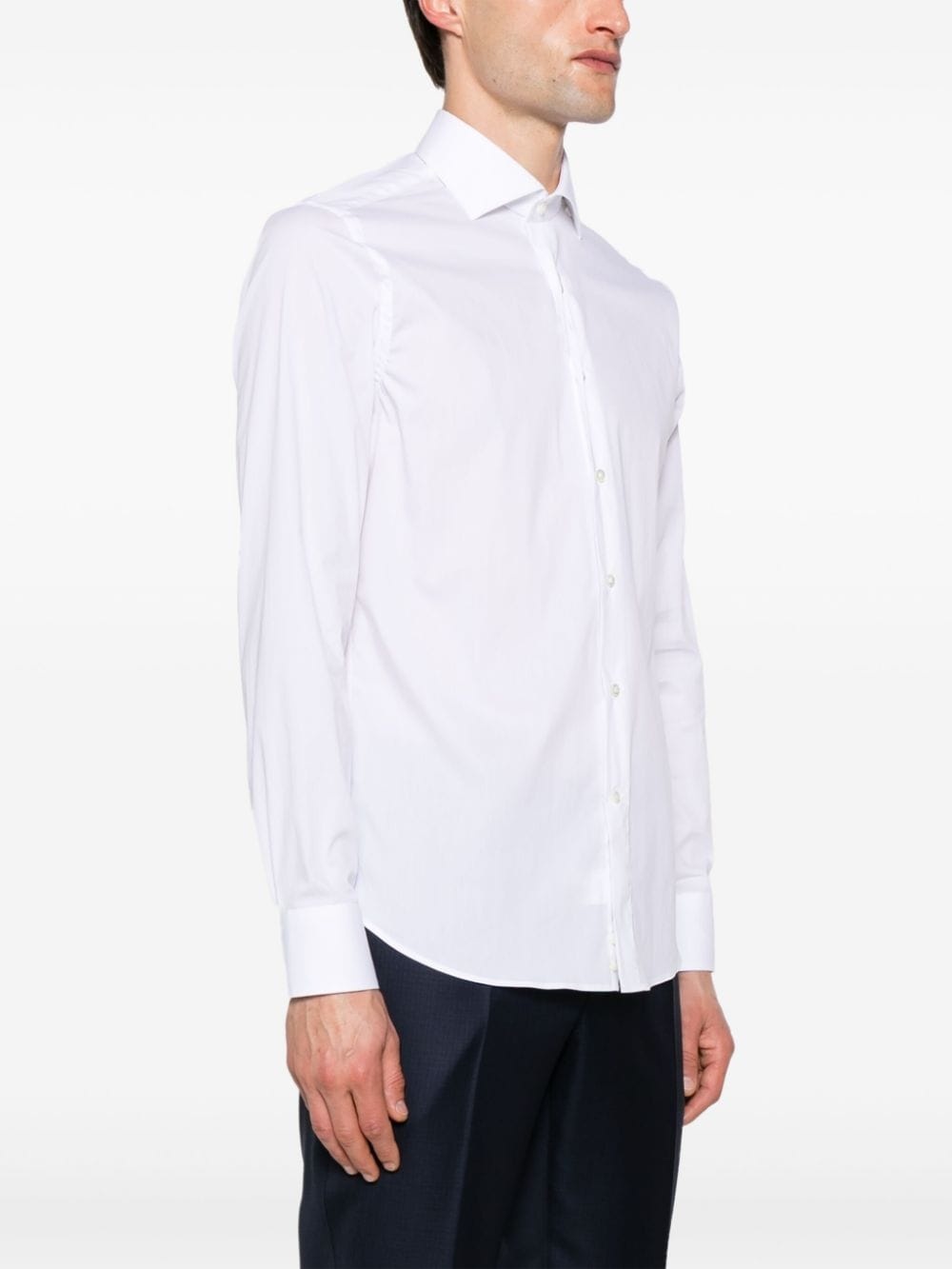 spread-collar poplin shirt - 3