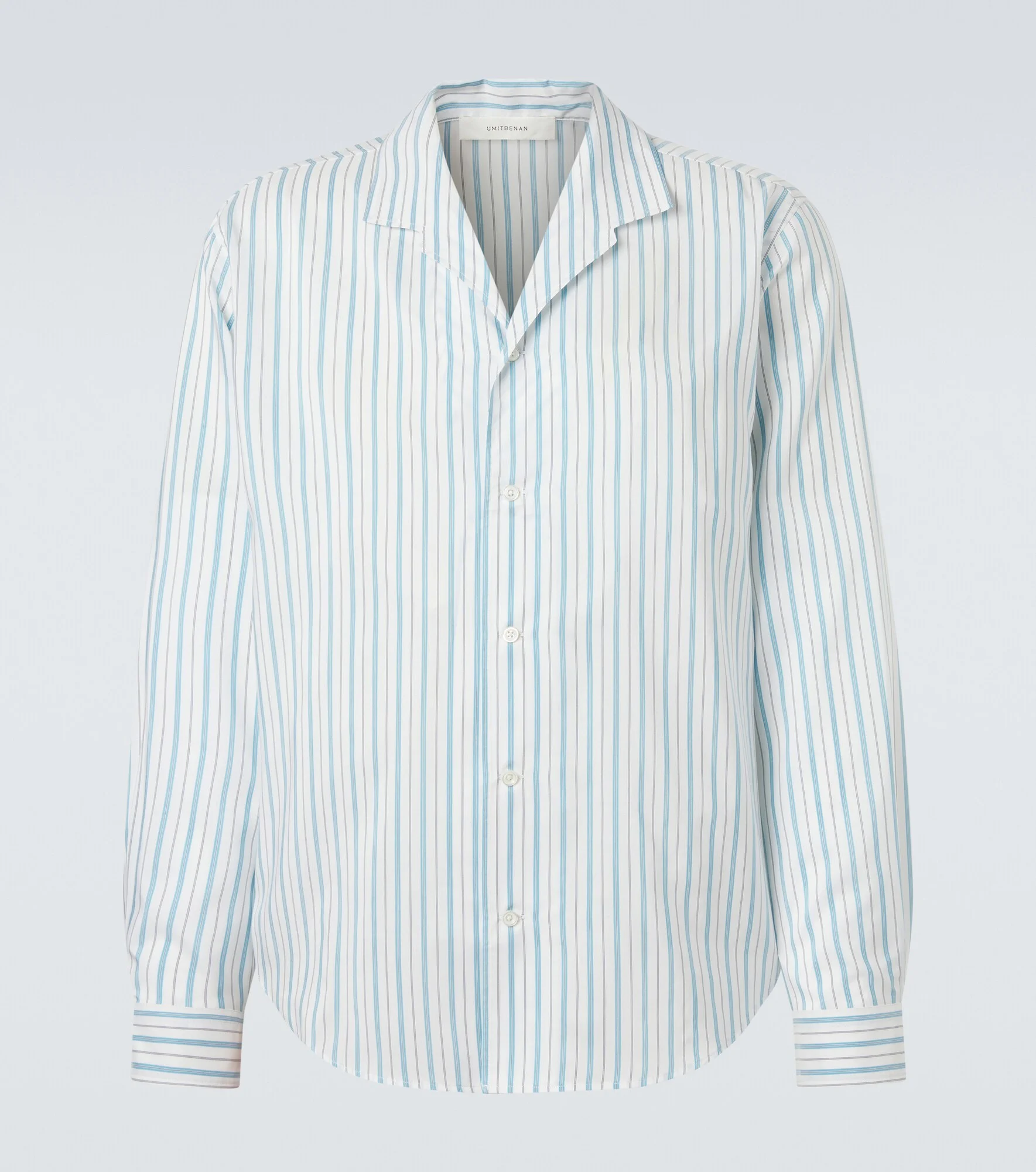Franco pinstripe silk and cotton shirt - 1