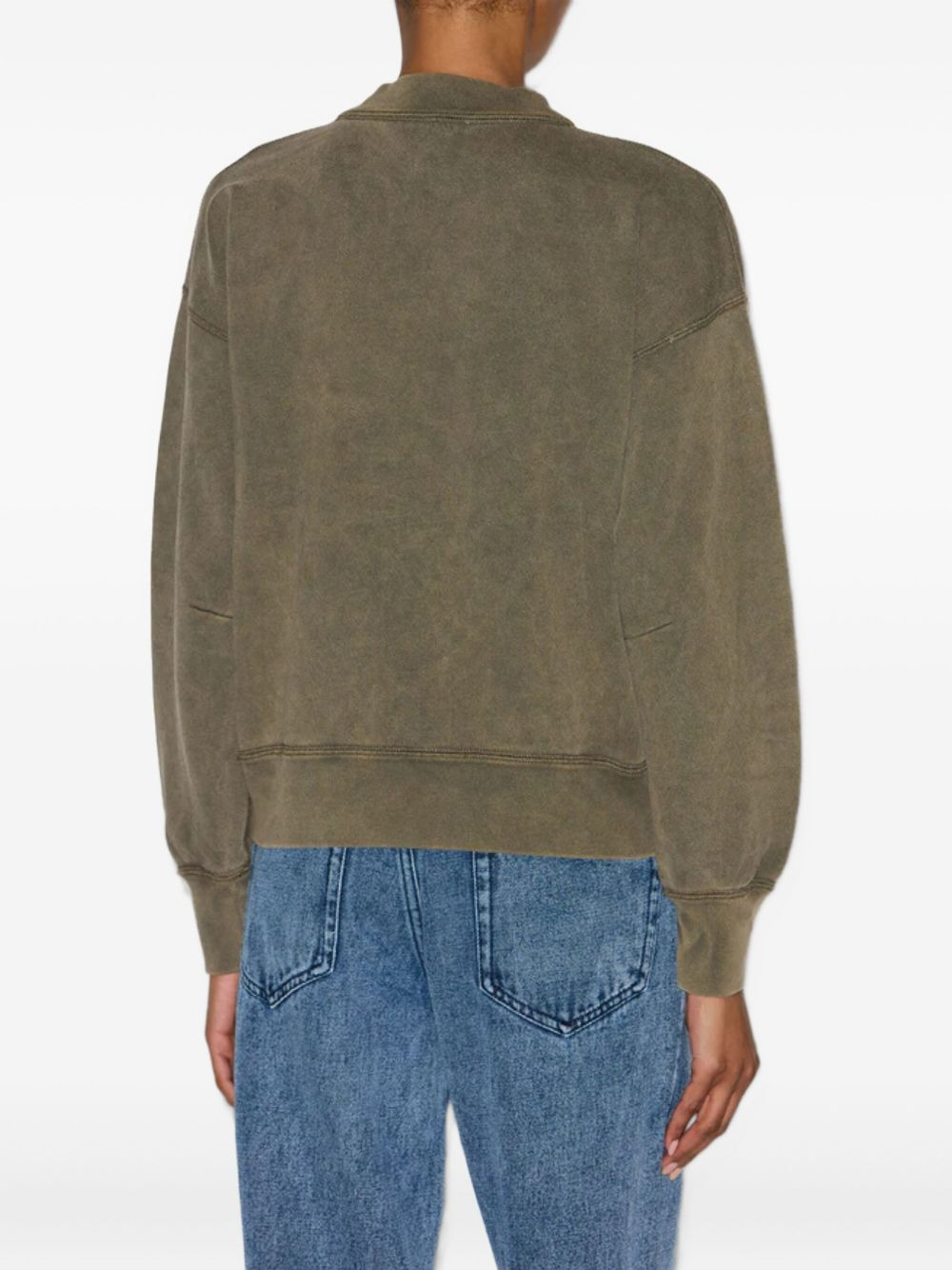Moby logo-embroidered mock-neck sweatshirt - 4