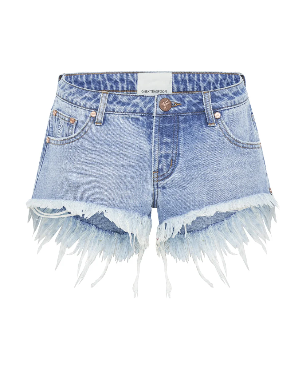 Bonitas Low Waist Denim Shorts - Bolt Blue - 1