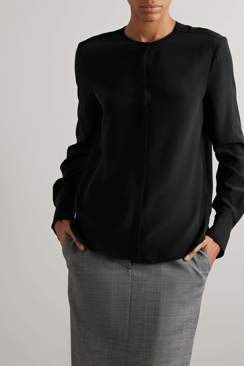 Pussy-bow silk-georgette blouse 3