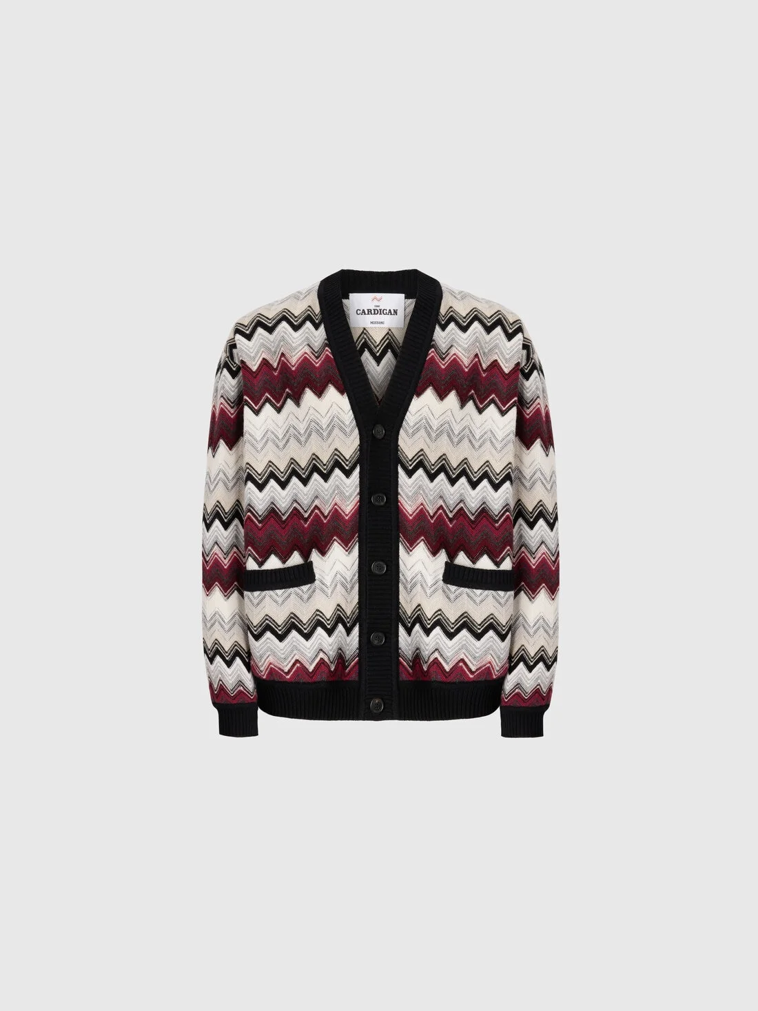 The cardigan in wool and cotton with zigzag - 1