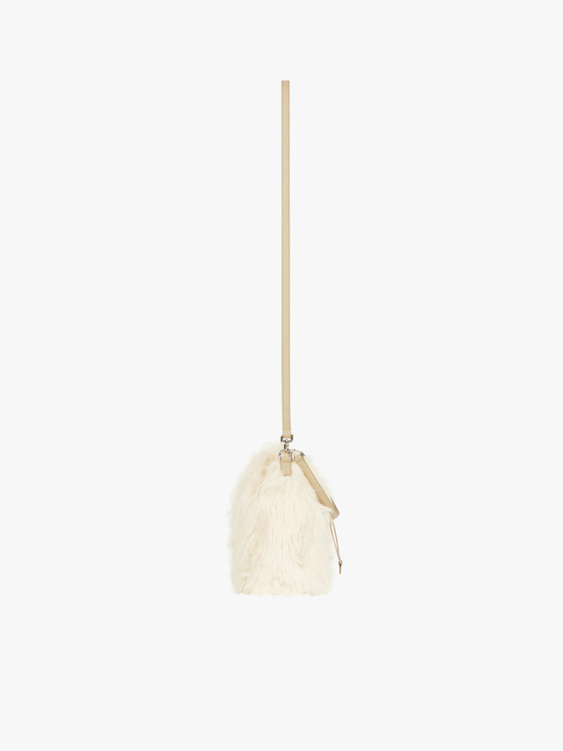 Givenchy 4G LIGHT BUCKET BAG IN FAUX FUR outlook