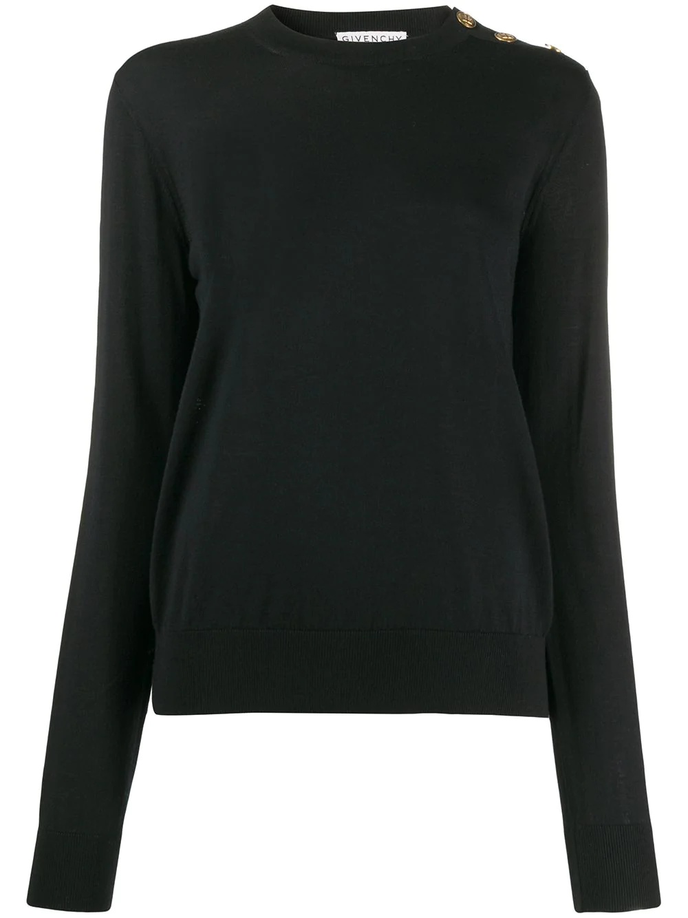 buttoned shoulder jumper - 1