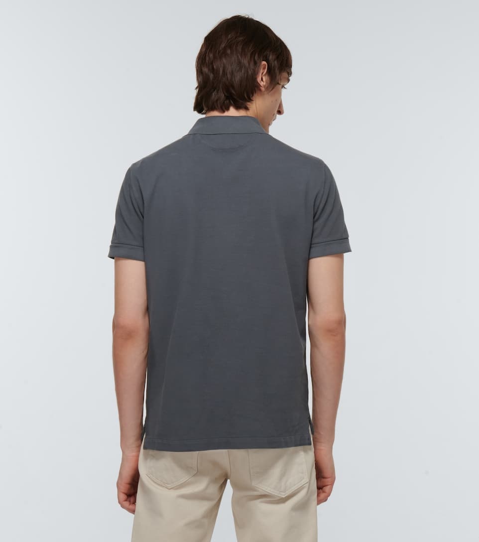 Tennis cotton piqué polo shirt - 4